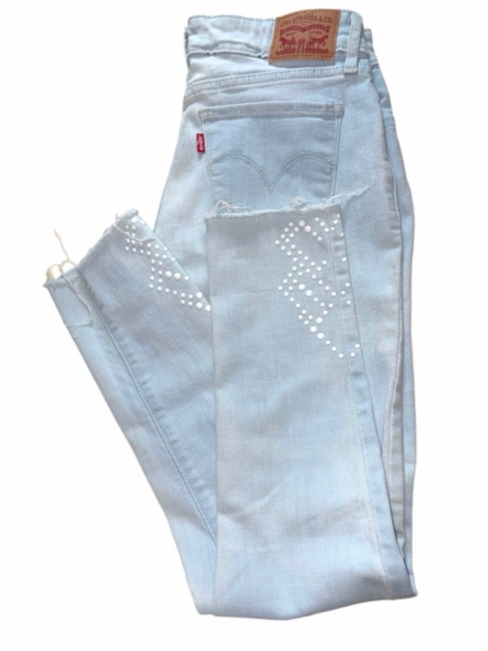 Levi’s 711 Studded Sparkle Ankle Skinny Jeans